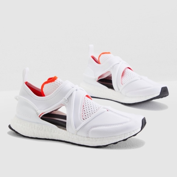 Adidas by Stella McCartney White and Red Athletic Shoes - Picture 1 of 8